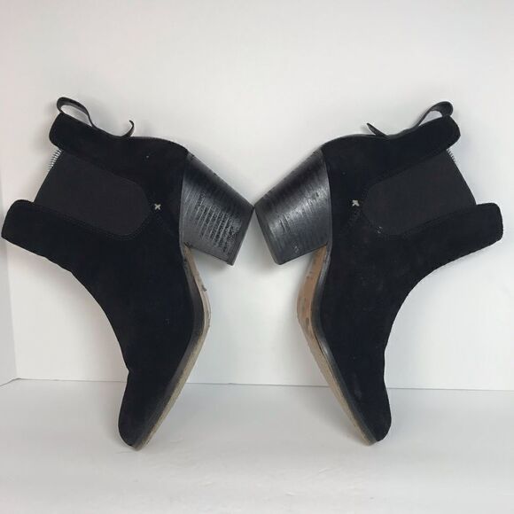 RAG & BONE Devon Waxed Suede Black Ankle Bootie EU39.5/US9.5 - Picture 6 of 10